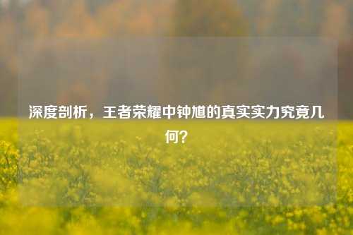 深度剖析，王者荣耀中钟馗的真实实力究竟几何？