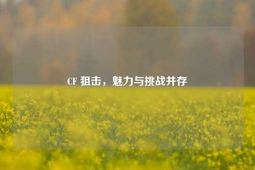 CF 狙击，魅力与挑战并存