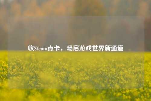 收Steam点卡，畅启游戏世界新通道