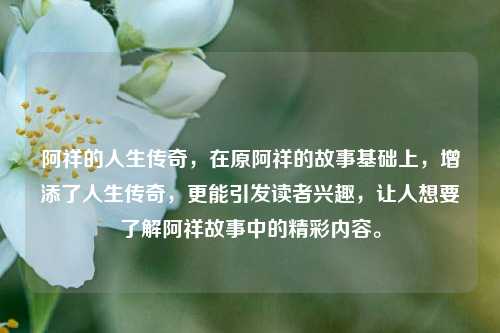 阿祥的人生传奇，在原阿祥的故事基础上，增添了人生传奇，更能引发读者兴趣，让人想要了解阿祥故事中的精彩内容。