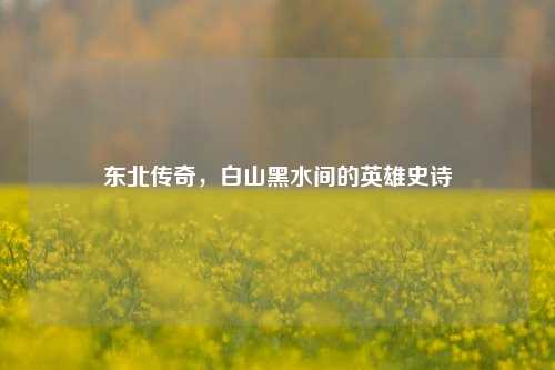 东北传奇，白山黑水间的英雄史诗