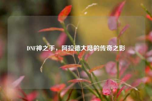 DNF神之手,阿拉德大陆的传奇之影